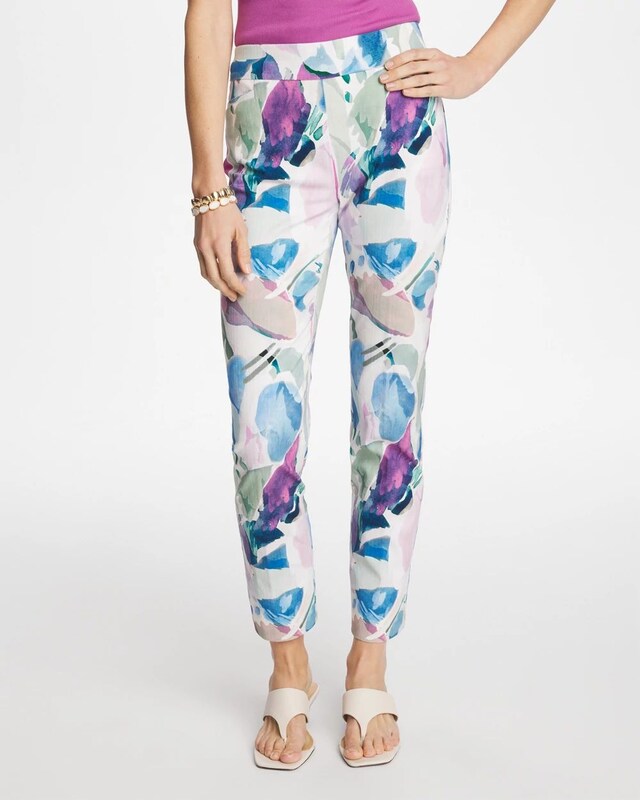 Blur Geo Brigitte Slim Ankle Pants - image 1